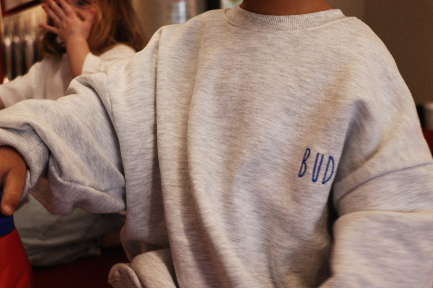 Grey Marle and Blue Block Jumper