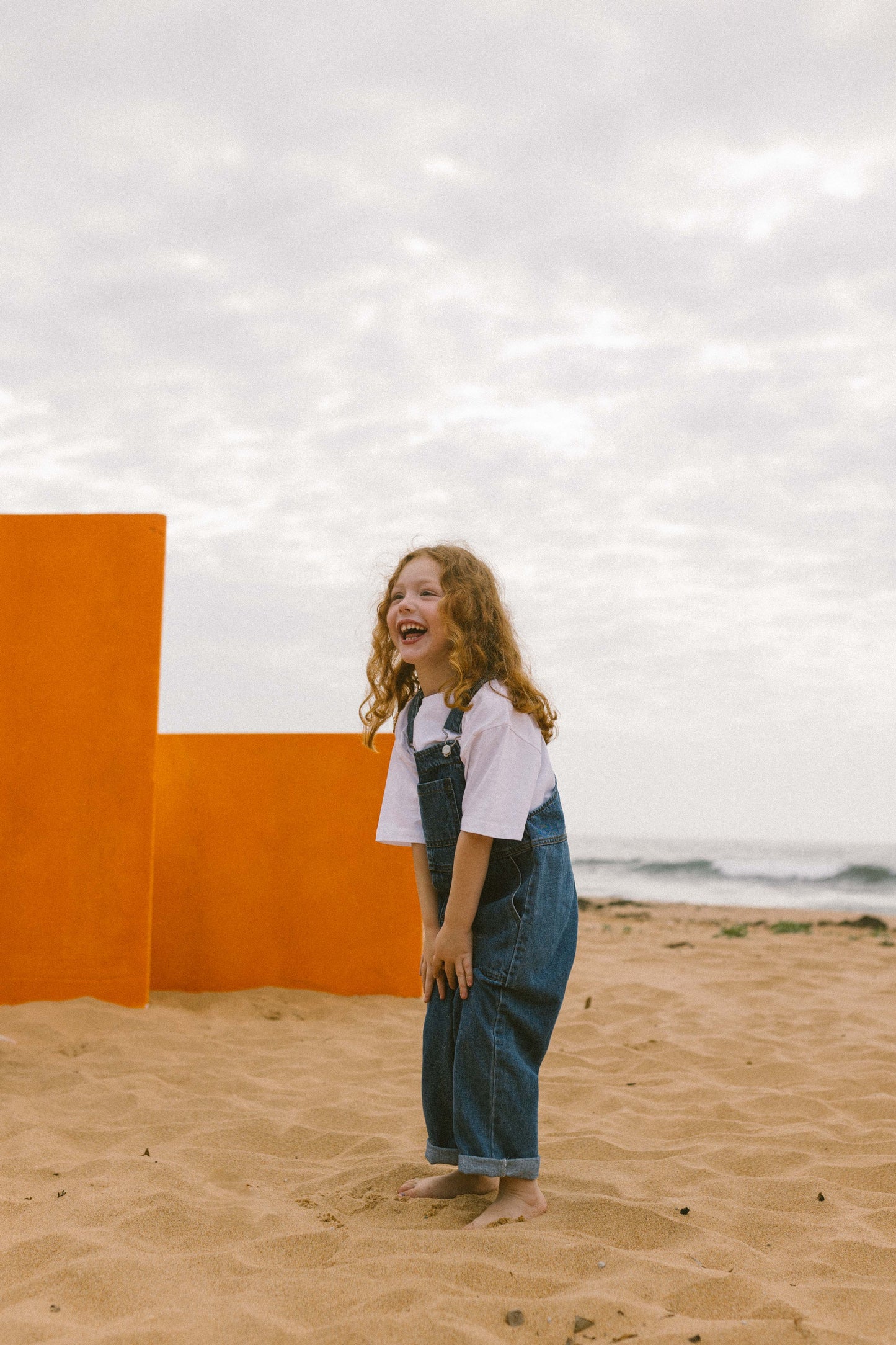 Vintage Blue Denim Cotton Overalls