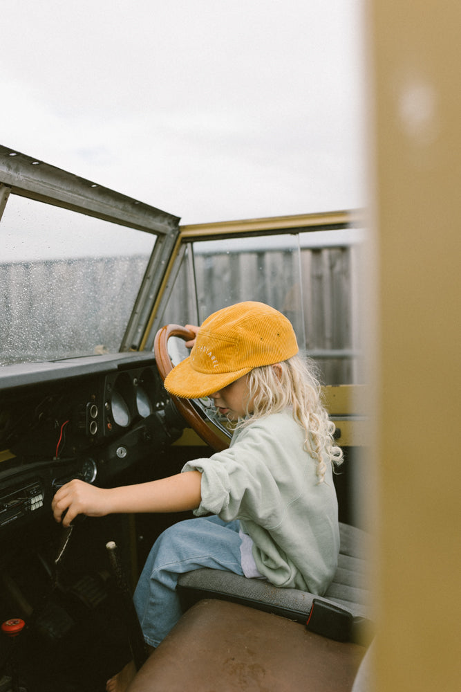 Mustard Bud. Corduroy Cap