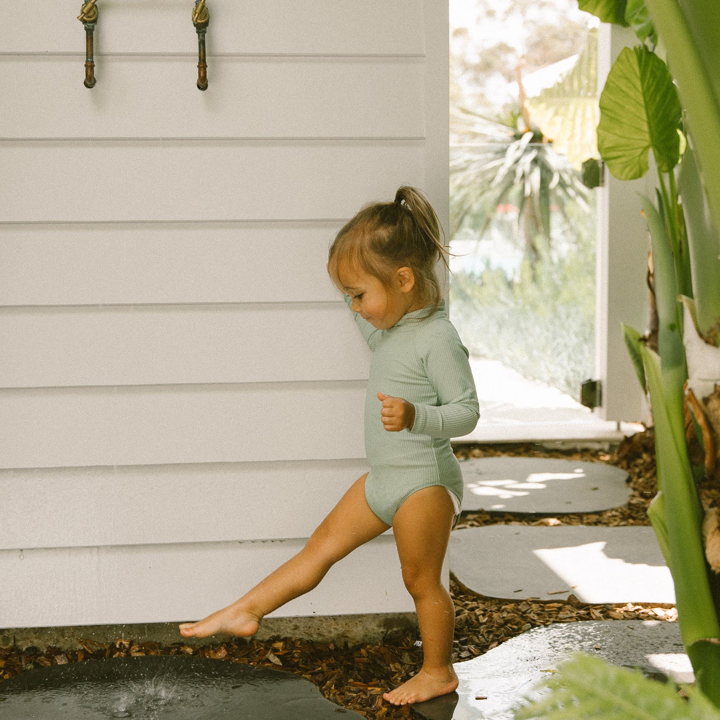 Girls Swim One Piece - Pistachio