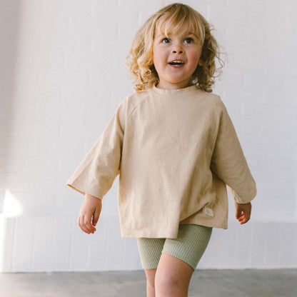 Oat 3/4 Sleeve Boxy Tee