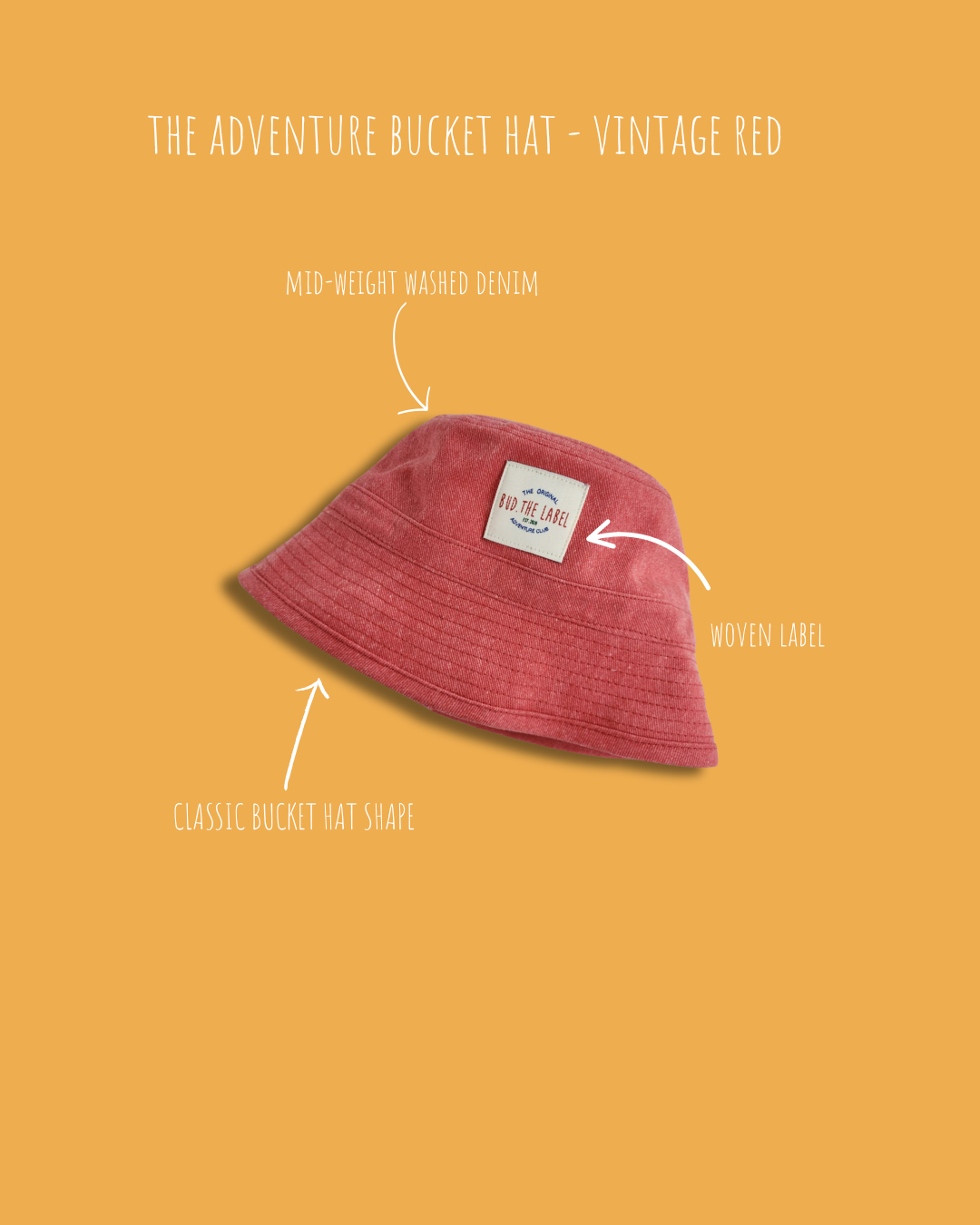 The Adventure Bucket Hat - Vintage Red