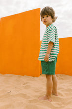 Load image into Gallery viewer, Boxy Green Stripe Tee
