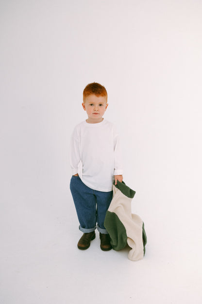 White Long Sleeve Boxy Tee