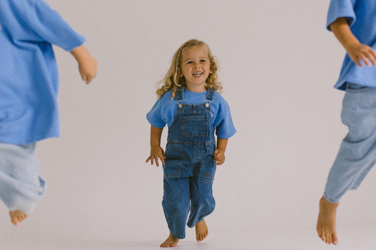 Vintage Blue Denim Cotton Overalls