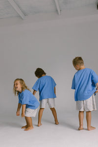 Blue Stripe Bud Shorts