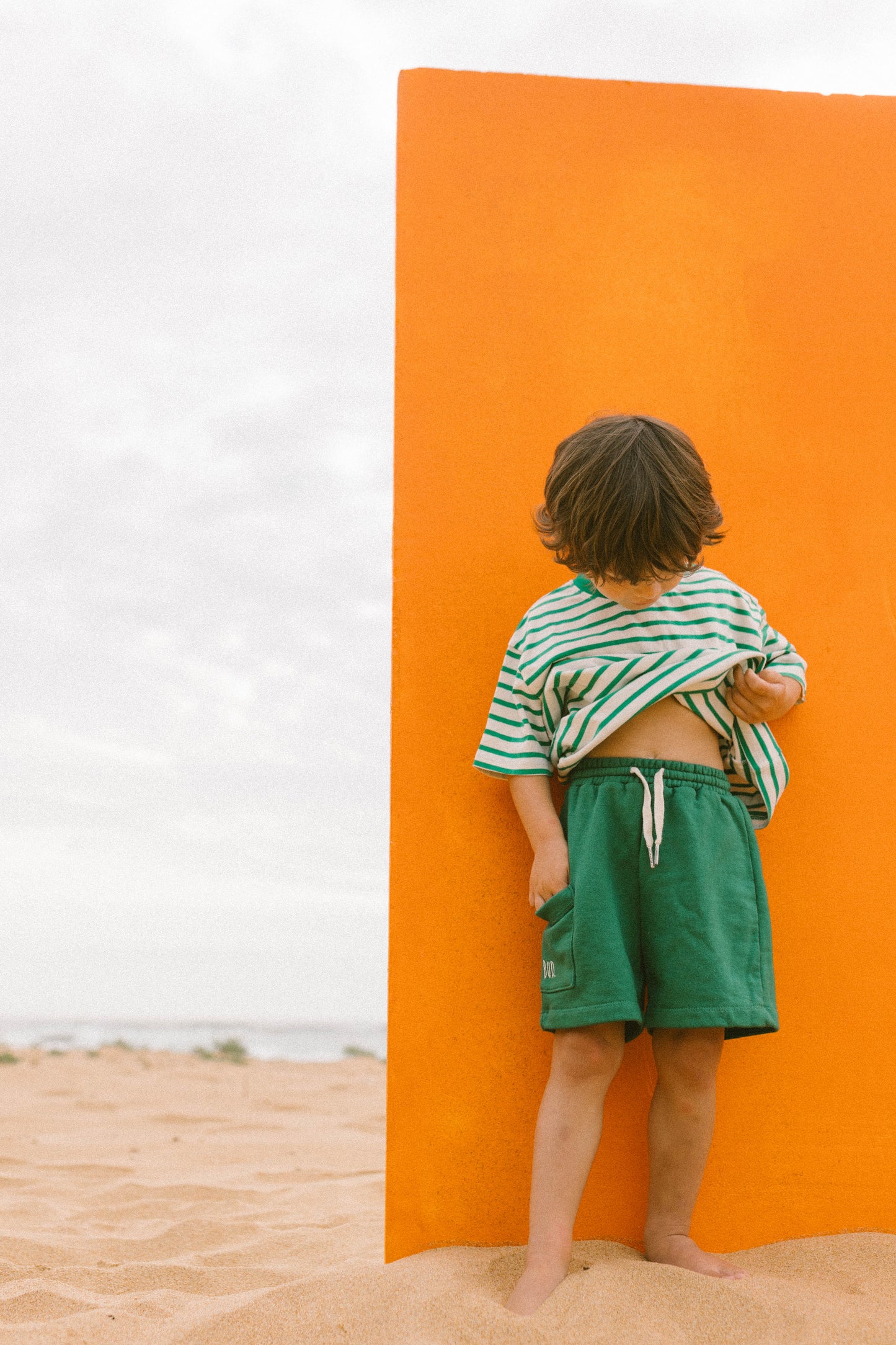 Green Boxy Shorts