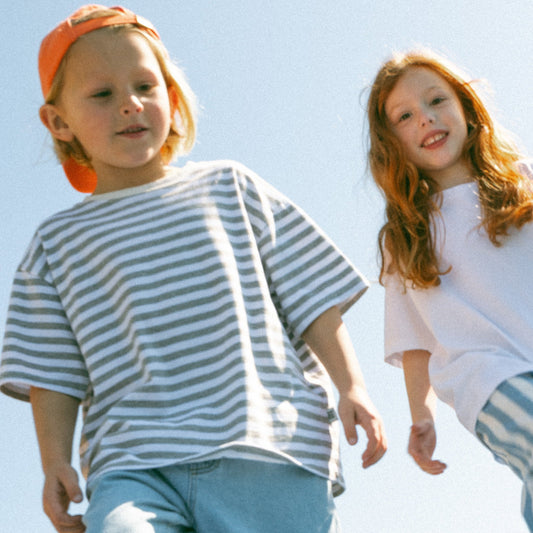 Grey Marle Stripe Tee