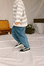 Load image into Gallery viewer, Grey Stripe Cotton Loopback Jumper
