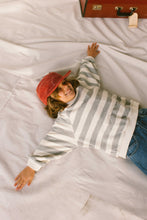 Load image into Gallery viewer, Grey Stripe Cotton Loopback Jumper
