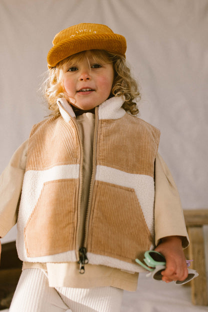 Mustard Bud. Corduroy Cap