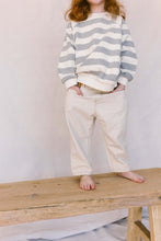 Load image into Gallery viewer, Grey Stripe Cotton Loopback Jumper
