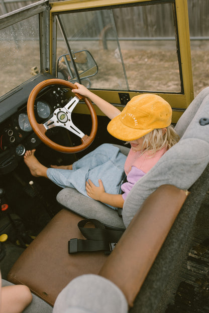 Mustard Bud. Corduroy Cap