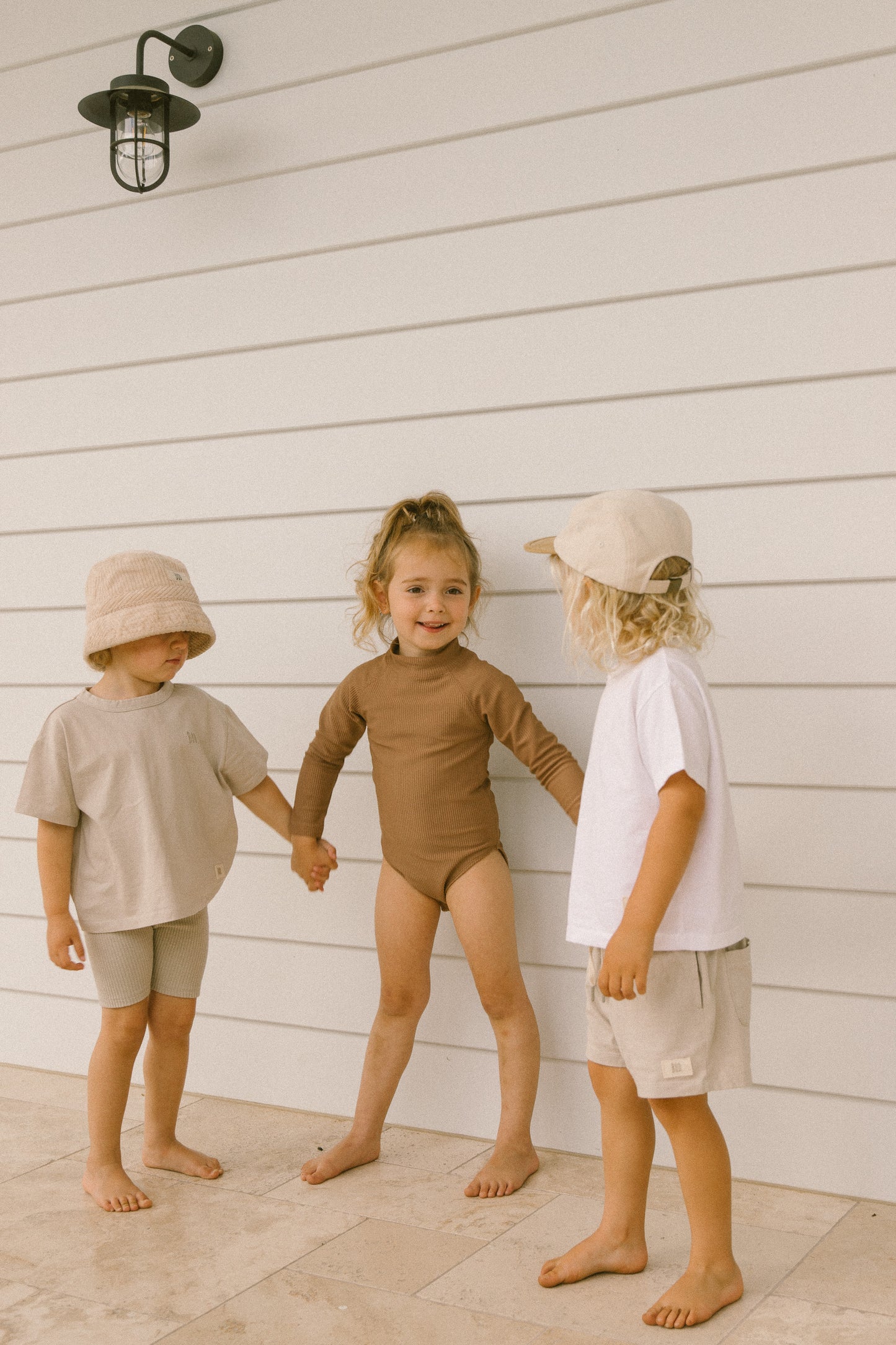 Girls Swim One Piece - Toffee
