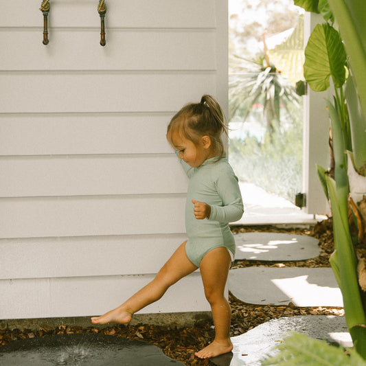 Girls Swim One Piece - Pistachio