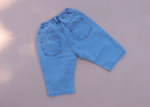 Straight Denim Jeans Washed Blue
