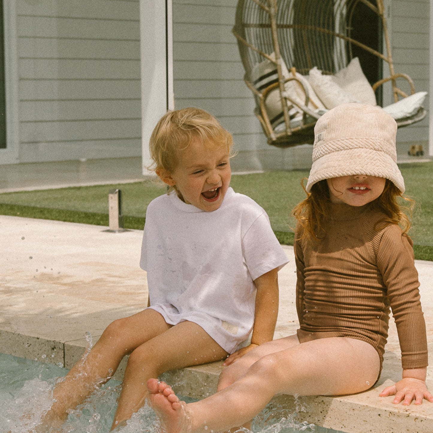 Girls Swim One Piece - Toffee